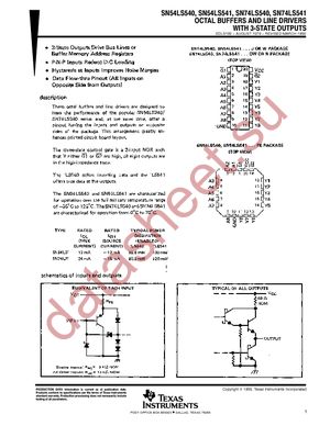 SN74LS540DW datasheet  